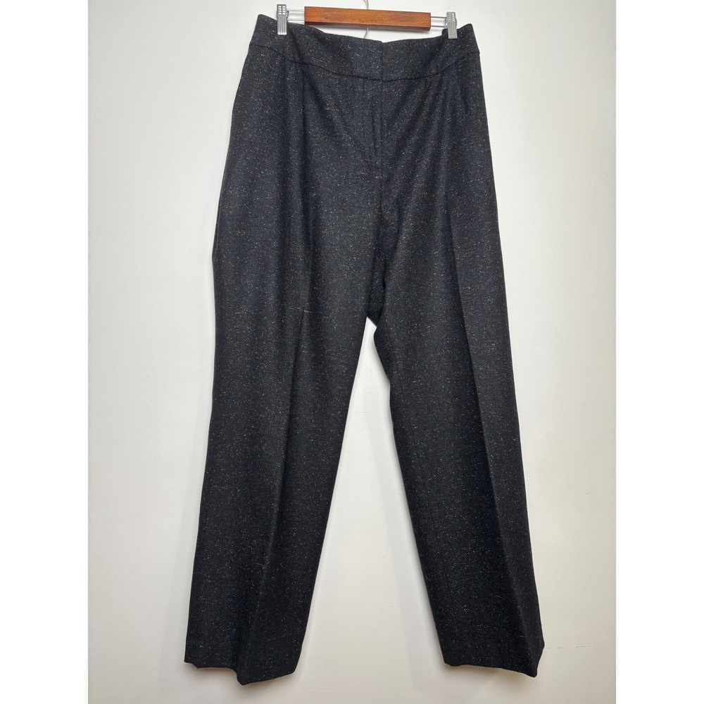 Talbots Womens Heritage Trousers 22W Confetti Tweed Wool Silk Blend Straight Leg